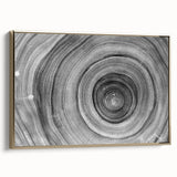 Framed canvas of a vintage-style black landscape painting with dense trees, ideal for bedroom wall art.