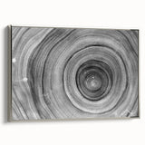 Framed canvas depicting a close-up view of trees in a landscape art painting, utilizing a mix of black and colorful hues.