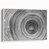 Extra large framed canvas featuring a vintage poster art of colorful close-up tree designs on a black background.