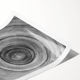 Extra large wall art featuring line art flowers in black and white on a rolled print, suitable for large living room decor.