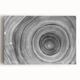 Black and white close-up photo of tree bark on stretched canvas, suitable for kitchen wall art.