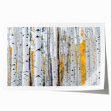 Extra large rolled print of close-up tree branches in muted green tones, ideal for dining room or bathroom wall art.