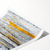 Extra large wall art featuring line art flowers in black on white, rolled print, ideal for large living room decor.