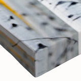 Black and white landscape art painting on stretched canvas featuring close-up of tree branches, ideal for bedroom wall decor.