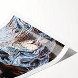 Extra large wall art featuring line art flowers in black on white, rolled print format, ideal for large living room decor.