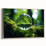 Framed canvas depicting a serene landscape with muted earth tones, ideal for bedroom wall art.