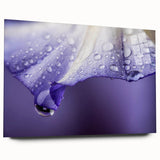 Acrylic print of a large abstract water design in blue and green tones.