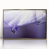 Framed acrylic print of a close-up water design with blue and teal tones, ideal for modern art wall decor.