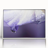 Framed acrylic print of a close-up water design in blue and white tones, suitable for modern nursery wall decor.