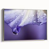 Vintage poster art of a close-up water design in colorful hues on a framed canvas, ideal for living room decor.