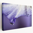 Close-up image of water ripples on a stretched canvas, featuring cool blue tones, ideal for kitchen wall art.