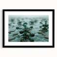 Extra large abstract art print featuring a close-up water design with vibrant blue and green hues on a textured canvas.