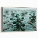 Framed canvas featuring a close-up landscape art painting with vibrant water design.