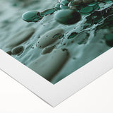 Art deco poster featuring intricate water patterns in muted blue tones on rolled canvas, suitable for dining room walls.