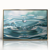 Framed acrylic print of a close-up water design in gold, ideal for modern art wall decor or nursery.