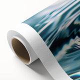 Art deco poster featuring a close-up water design in muted blue and white tones on rolled canvas, ideal for nursery wall art.