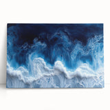 Black and white close-up photo of water droplets on canvas, ideal for kitchen wall art or bedroom ambiance.