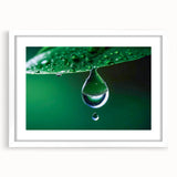 Abstract art print featuring swirling blue and white patterns on a framed canvas, suitable for dining room or bedroom decor.