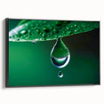 Black and white framed canvas depicting a close-up water design in vintage poster style, ideal for bedroom wall art.