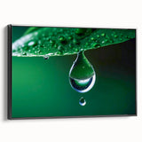 Black and white framed canvas depicting a close-up water design in vintage poster style, ideal for bedroom wall art.