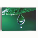 Black and white close-up water design on stretched canvas, ideal for kitchen wall art.