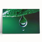 Black and white close-up water ripple photograph on stretched canvas, suitable as large kitchen wall art.