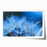 Close-up floral art on rolled print, featuring soft pink and white blossoms, ideal for dining room or bathroom wall decor.