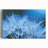 Black and white close-up photo of water droplets on canvas, suitable for kitchen wall art.