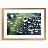 Extra large abstract art print featuring textured patterns in shades of blue and beige on a gold-framed canvas.