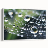 Extra large framed canvas depicting a vintage poster art of colorful, detailed water designs on a black background.