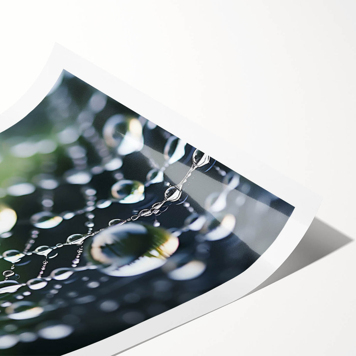 Extra large rolled print featuring line art flowers in black on a white background, suited for large living room wall art.