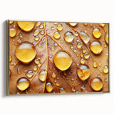 Framed canvas featuring a close-up water landscape in muted blue and black tones, suitable for bedroom wall art.