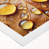 Art deco poster featuring a close-up water design in blue and green tones on rolled canvas.