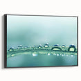 Black and white framed canvas featuring a close-up water landscape, ideal for bedroom wall art.