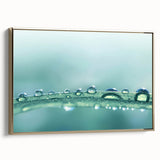 Framed canvas featuring a close-up landscape with water elements in muted earth tones, ideal for bedroom wall decor.