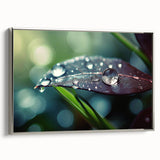 Landscape art painting of a serene lake, with muted green and blue tones on a framed canvas, ideal for living room decor.
