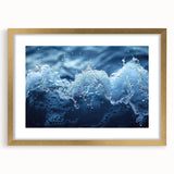 Extra large abstract art print featuring textured swirls in earthy tones, framed in gold, suitable for living room decor.