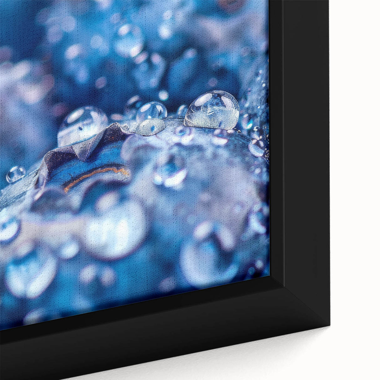Extra large framed canvas featuring a close-up of water with vibrant, textured colors, ideal for living room decor.