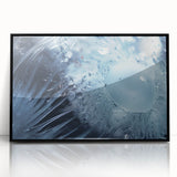 Large abstract wall art featuring swirling blue and teal patterns on framed acrylic, ideal for modern art wall decor.