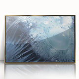 Large art print of a close-up water design in gold tones on framed acrylic, suitable for modern nursery decor.