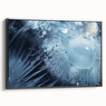 Black and white close-up water design on framed canvas, ideal for bedroom wall decor with a vintage poster art style.