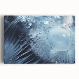 Black and white close-up photo of water droplets on canvas, ideal for kitchen wall art.