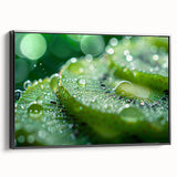 Black and white framed canvas featuring a close-up water landscape, ideal for bedroom wall art with a vintage poster style.