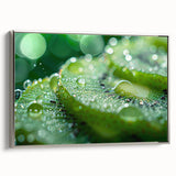 Framed canvas depicting a vintage-style landscape with colorful flora and a black background, ideal for living room decor.