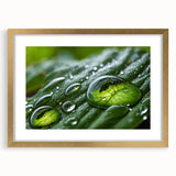 Extra large abstract art print with textured design in gold and blue tones, framed with a gold mat.