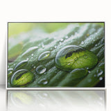 Acrylic print of a close-up water design in muted blue and white tones, ideal for modern nursery wall art.