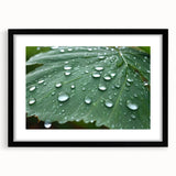 Extra large abstract art print featuring vibrant, textured patterns of blue and orange, framed in black.