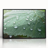 Large abstract wall art featuring swirling blue and white patterns on a framed acrylic.