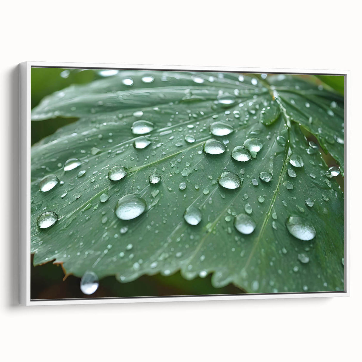 Framed canvas of a vintage poster art featuring a close-up water design in vibrant, colorful hues.