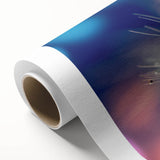 Close-up of water droplets on vibrant green leaf, rolled canvas, ideal for modern art wall decor in a nursery.